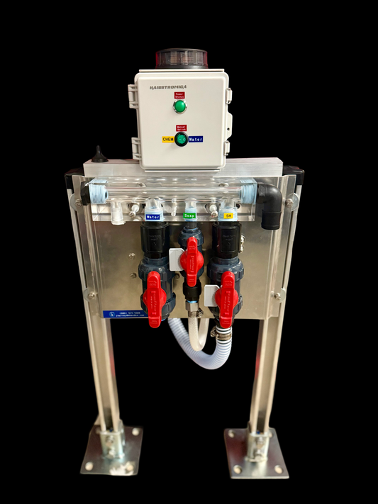 Remote-Controlled Soft Wash Blend Manifold System
